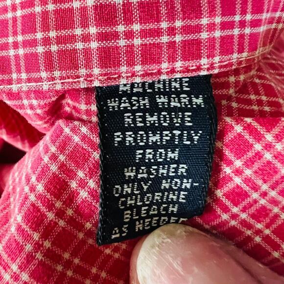 Ralph Lauren Sportsman Red Plaid Shirt Men Large Western Heritage Long Sleeve - Picture 10 of 11